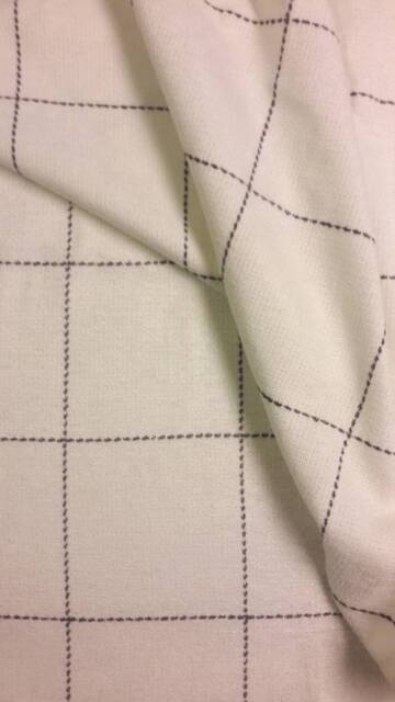 Chenille Romo Kilgour Chalk Check White Gray Windowpane Pillow Cover - image 1