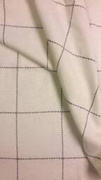 Chenille Romo Kilgour Chalk Check White Gray Windowpane Pillow Cover - thumbnail 1