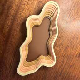 Ameba Drop Shape Tray - Layered Organic Form Decorative Catchall - Modern 3D Printed - thumbnail 4