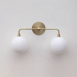 Bathroom Vanity Light, Fixture, Mid Century Brass Wall Sconce Light , Ul Listed Ppq6. No.0433 - thumbnail 3