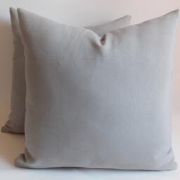 Set Of 2 Gray Cotton Throw Pillow Covers 18x18 Inch - thumbnail 2