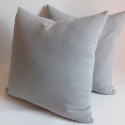 Set Of 2 Gray Cotton Throw Pillow Covers 18x18 Inch - thumbnail 3