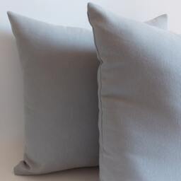 Set Of 2 Gray Cotton Throw Pillow Covers 18x18 Inch - thumbnail 4