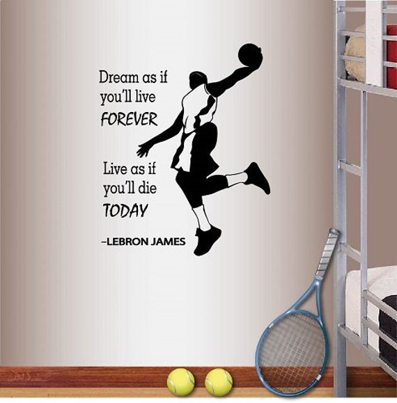 In-Style Decals Wall Vinyl Decal Home Decor Art Sticker Inspirational Quote Lettering Phrase Basketball Player Sports Room Gym Slam Dunk 348 - image 1