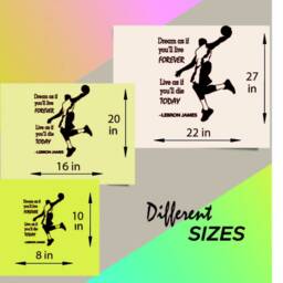 In-Style Decals Wall Vinyl Decal Home Decor Art Sticker Inspirational Quote Lettering Phrase Basketball Player Sports Room Gym Slam Dunk 348 - thumbnail 2