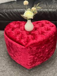 Handmade Valentine Day Special Gift Footstool , Puffy, Ottoman Side Table