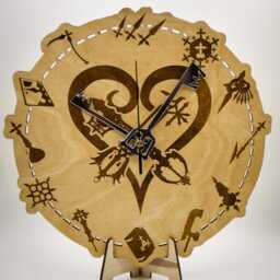 Organization Xiii Data Symbols Wall Clock - Kingdom Hearts Inspired Wooden Timepiece With 12 Member Emblems - thumbnail 1