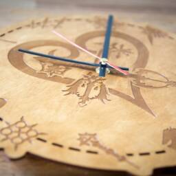 Organization Xiii Data Symbols Wall Clock - Kingdom Hearts Inspired Wooden Timepiece With 12 Member Emblems - thumbnail 3