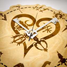 Organization Xiii Data Symbols Wall Clock - Kingdom Hearts Inspired Wooden Timepiece With 12 Member Emblems - thumbnail 2