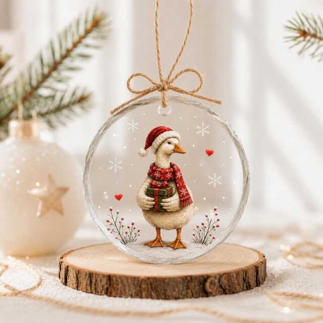 Personalized Christmas Goose Ornament, Meme Tree Decoration, Xmas Family Gift - image 1