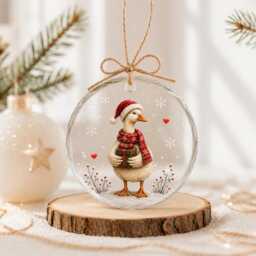 Personalized Christmas Goose Ornament, Meme Tree Decoration, Xmas Family Gift - thumbnail 1