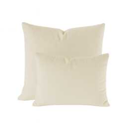 Cream Velvet Cushion Covers - Soft Matt Neutral Size Choice, Square & Lumbar Pillows