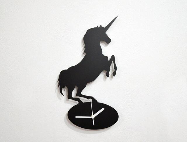 Unicorn Standing Silhouette - Wall Clock - image 1