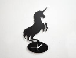 Unicorn Standing Silhouette - Wall Clock - thumbnail 1