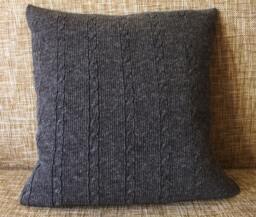 Cable Knit Lambswool Pillow/Cushion Cover/Home Accessories/Indoor Cushions/Garden Cushions/Pool Cushions - thumbnail 1