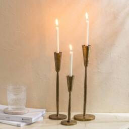 Tall Candle Holders Available in 3 Sizes/ Vintage Style Brass Holder/Candlestick