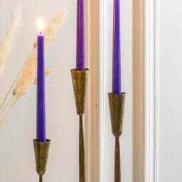 Tall Candle Holders Available in 3 Sizes/ Vintage Style Brass Holder/Candlestick - thumbnail 3