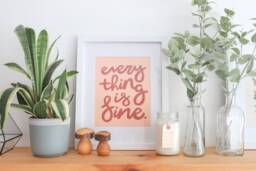 Everything Is Fine Art Print, Girl Power, Boss, Women Empowerment, Encouragement, Digital Hand Lettering - thumbnail 1