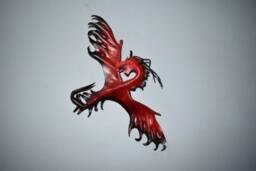 Leather Dragon in Flight Wall Hanging 12- 20 Inch Wingspan - This One Available Now - thumbnail 4