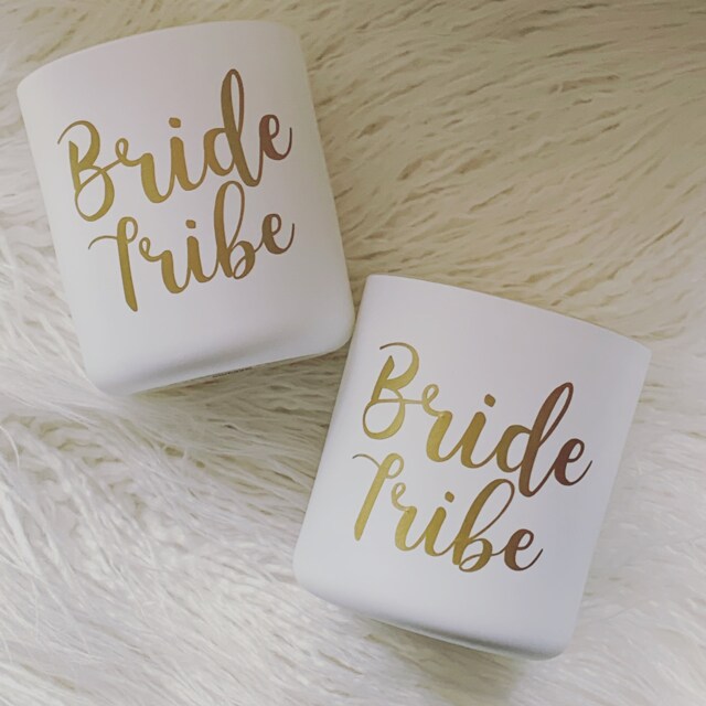 Bride Tribe - Soy Wax Candle Handmade Customise Gold Silver White Gifts Home Decor - image 1
