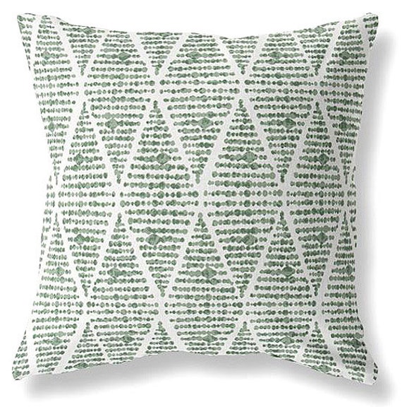 Sage Green Outdoor Pillow Cover - Modern Palm Print, Water Resistant - image 1