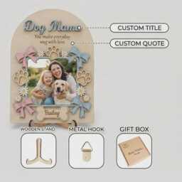 Custom Mama Picture Frame Pink Bow Photo Mother's Day Gift Personalized Mom Baby Girl Nursery Decor - thumbnail 4