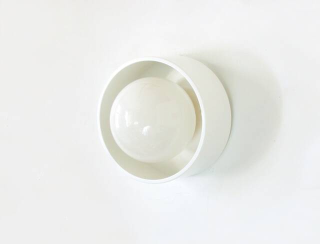Minimalist White Flush Mount Fixture Light Modern Lamp Vanity Sconce Entry Bedside Lighting - image 1