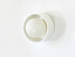 Minimalist White Flush Mount Fixture Light Modern Lamp Vanity Sconce Entry Bedside Lighting - thumbnail 1