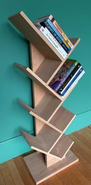 Handmade Oak Bookcase Tiered Tree Bookshelf - image 1