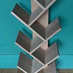 Handmade Oak Bookcase Tiered Tree Bookshelf - thumbnail 3