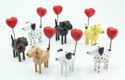 Dogs With Heart Balloons - thumbnail 1