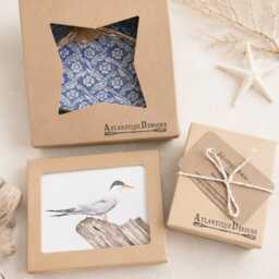 Snowy Owl Oyster Shell Christmas Ornament, Handmade Coastal Bird Lover Gift, Nature Decor, Collectible Ornament Set - thumbnail 4