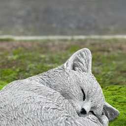 Sleeping Kitten Sculpture Outdoor Cured Cat Statue Stone Kitty Concrete Animal Art Memorial Ornament Cat Lover Gift Yard - thumbnail 3