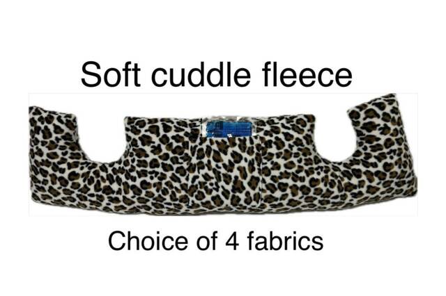 Cuddle Fleece Long Post Surgery Recovery Pillow Mastectomy Pocket & Gel Pk Hug Cushion Double Top/Chest/Breast 4 Fabrics - image 1