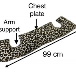 Cuddle Fleece Long Post Surgery Recovery Pillow Mastectomy Pocket & Gel Pk Hug Cushion Double Top/Chest/Breast 4 Fabrics - thumbnail 2