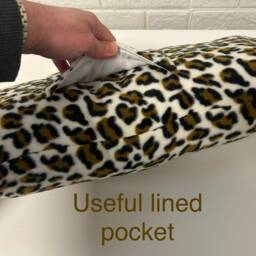 Cuddle Fleece Long Post Surgery Recovery Pillow Mastectomy Pocket & Gel Pk Hug Cushion Double Top/Chest/Breast 4 Fabrics - thumbnail 3