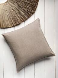 Set Of 2, 4 & 6 Flanged Washed Linen Pillow Cases in Natural Linen/Cushion Covers With Border/French Seam Decorative