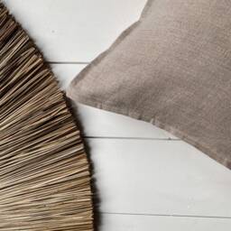 Set Of 2, 4 & 6 Flanged Washed Linen Pillow Cases in Natural Linen/Cushion Covers With Border/French Seam Decorative - thumbnail 3