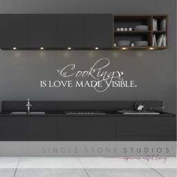 Cooking Is Love Vinyl Wall Decal Kitchen Quote Art - thumbnail 3