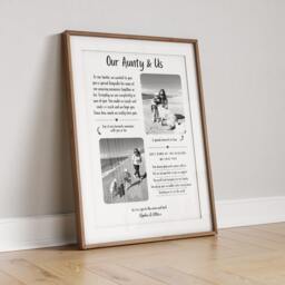 Custom Auntie Photo Gift Print Reasons I Love You, Sentimental Frame For Aunt - thumbnail 2