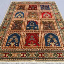 3x5 Beige Afghan Bakhtiari Area Rug - Floral Caucasian Style Hand Knotted Veg Dyes Wool Oriental Rugs For Living Room Bedroom Carpet - thumbnail 3