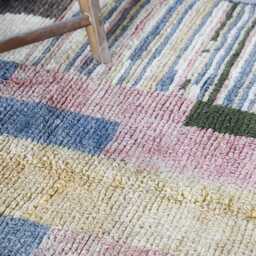 Handmade Abstract Wool Berber Rug 9.3x6.3 Ft - thumbnail 4