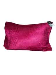Fuschia Rectangle Cushion, Modern Patterned Pillow - 30x50cm - thumbnail 1