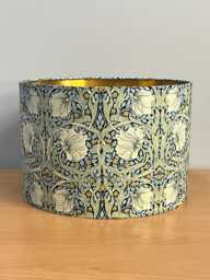 William Morris Antiqued Pimpernel Gold-Lined Lampshade From Lamparioma - thumbnail 1