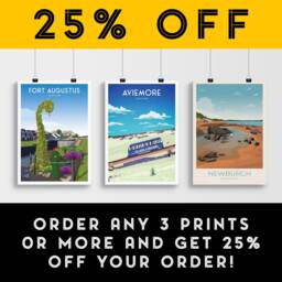 Aviemore Print - Cairngorm Mountain Skiing Travel Poster Scottish Highlands Cairngorms National Park - thumbnail 2