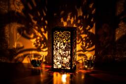 Night Light Accent Lamp Decorative Wooden For Meditation Relaxation Comfort - thumbnail 1