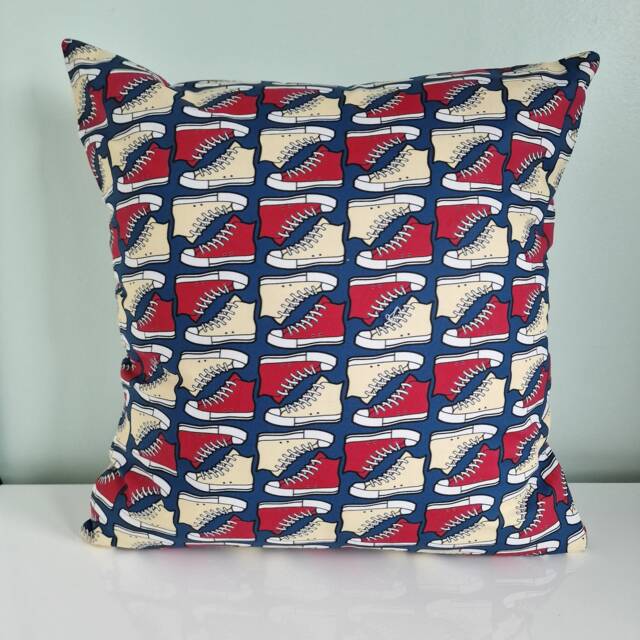 Doctor Who Cushion Cover Tenth Sneaker Print, Whovian Gift - image 1