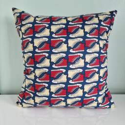 Doctor Who Cushion Cover Tenth Sneaker Print, Whovian Gift - thumbnail 1