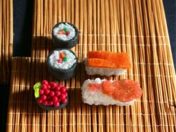 Sushi Candle Set Of 4 - Soap Or Wax Melt Melts Soy Handmade Novelty Gift Fake Food Lovers Unique Realistic - thumbnail 1