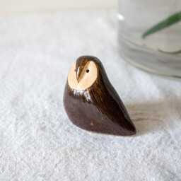 Handmade Ceramic Owl Figurine - thumbnail 2